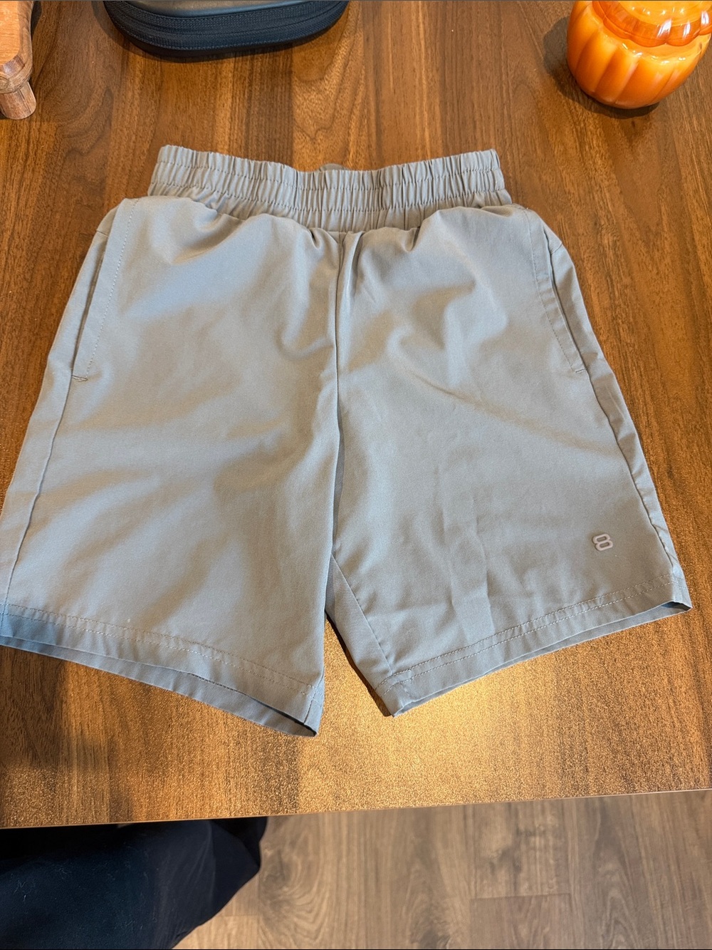 Kids Light Gray Pull-On Athletic Shorts